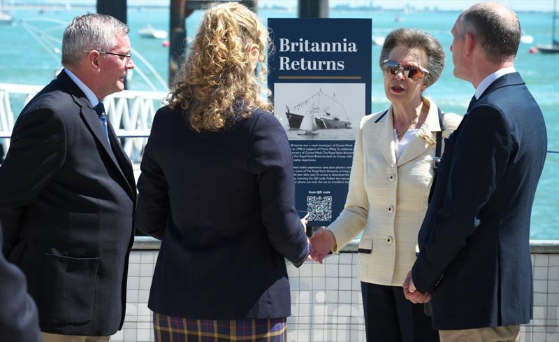Her Royal Highness Princess Anne visits Sailing Through Royal History - photo © Michael Dunkason