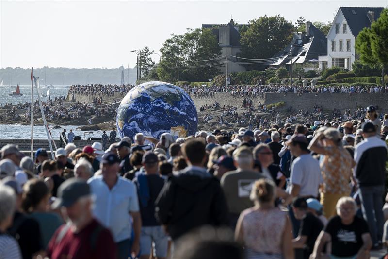 The sea, sailors and the public gathered for a tribute to Charlie Dalin - photo © Olivier Blanchet / Disobey