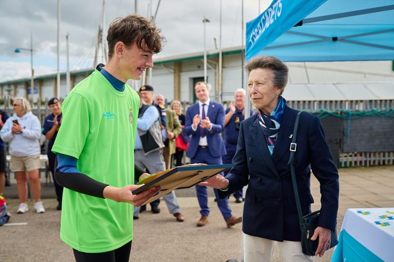 HRH presents Commander Brown Award to Petty Officer Cadet Niall photo copyright Nat Rosa taken at 