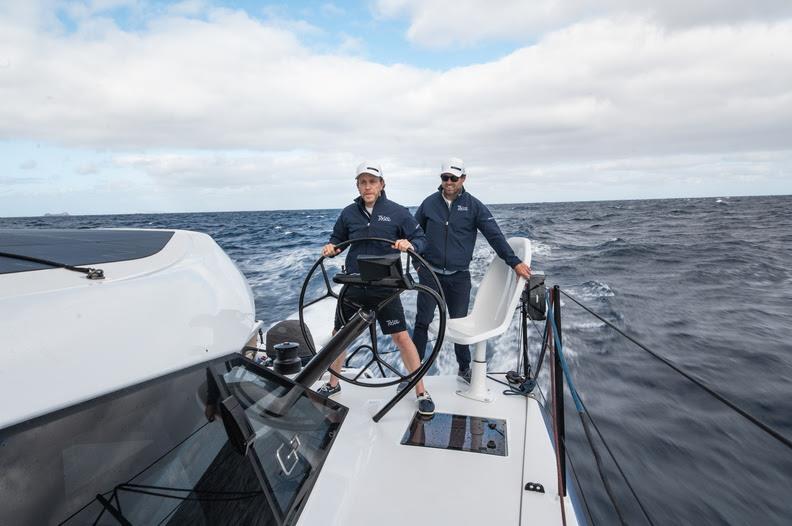 Back in the race after a pit-stop for repairs in the Azores - Tosca (USA), the Gunboat 68 co-skippered by Ken Howery ?and Alex Thomson - RORC Transatlantic Race photo copyright TOSCA / PKC Media taken at Royal Ocean Racing Club and featuring the MOCRA class