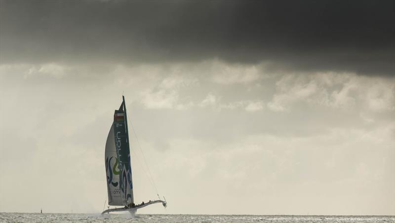 The Oman Sail MOD70 during the Sevenstar Round Britain and Ireland Race photo copyright Lloyd Images taken at Royal Ocean Racing Club and featuring the MOD70 class