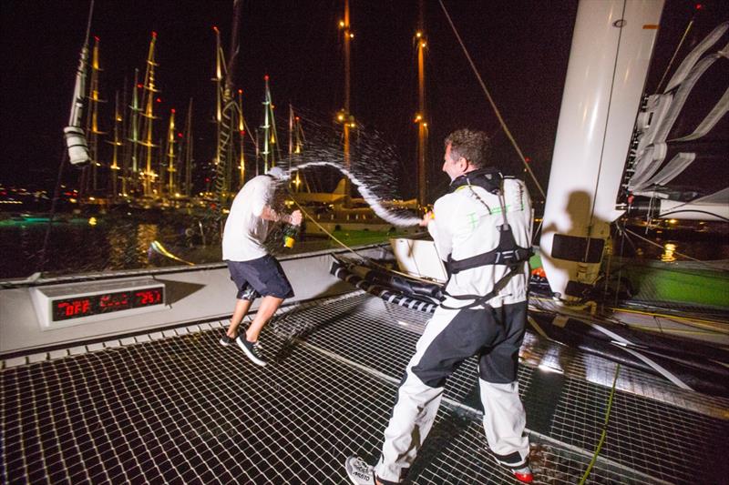 Phaedo3 smashes the RORC Caribbean 600 record with a time of 31 hours, 59 minutes, 4 seconds photo copyright Rachel Fallon-Langdon taken at Antigua Yacht Club and featuring the MOD70 class