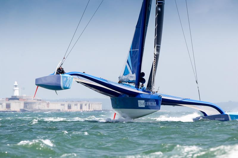 Concise 10 in the RORC Cowes-Dinard-St.Malo Race 2016 photo copyright Paul Wyeth / RORC taken at Royal Ocean Racing Club and featuring the MOD70 class