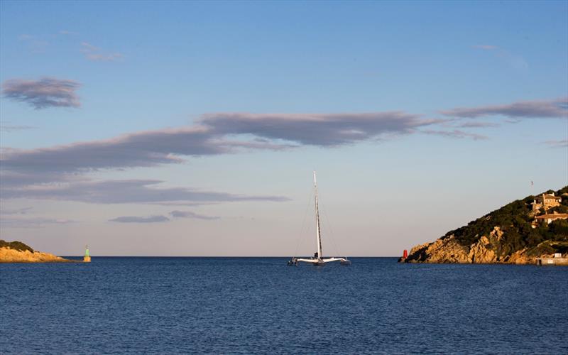 Phaedo3 set a Monaco to Porto Cervo record photo copyright Rachel Fallon-Langdon / Team Phaedo taken at Yacht Club Costa Smeralda and featuring the MOD70 class