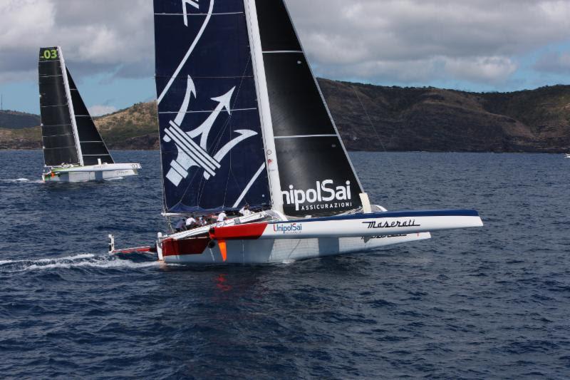 Duelling MOD70s at the start of the RORC Caribbean 600 photo copyright RORC / Tim Wright taken at Antigua Yacht Club and featuring the MOD70 class