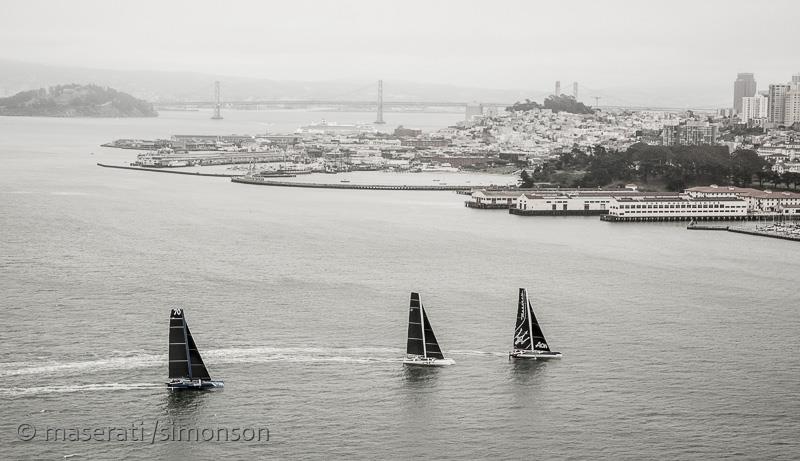 Cal 500 start photo copyright Eric Simonson / www.h2oshots.com taken at  and featuring the MOD70 class