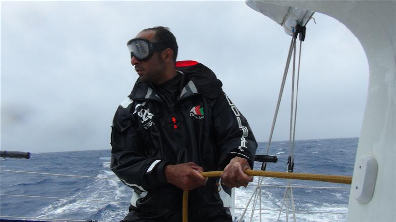 Fahad Al Hasni has proved to be a gifted helmsman in the KRYS OCEAN RACE photo copyright Musandam-Oman Sail taken at  and featuring the MOD70 class