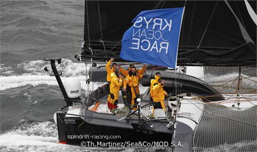 Spindrift Racing win the KRYS OCEAN RACE photo copyright Th. Martinez / Sea & Co / MOD SA taken at  and featuring the MOD70 class