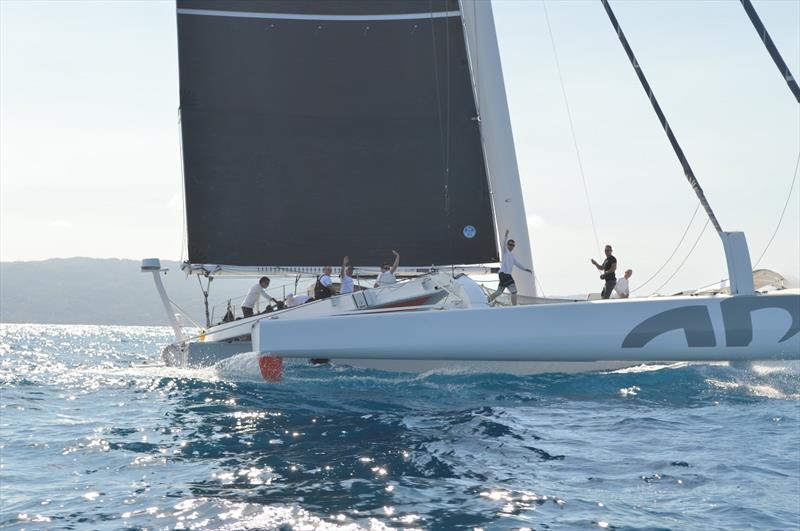 Argo sailed the course at an average speed 18.05 knots - 2019 Pineapple Cup - Montego Bay Race  photo copyright Edward Downer taken at Storm Trysail Club and featuring the MOD70 class