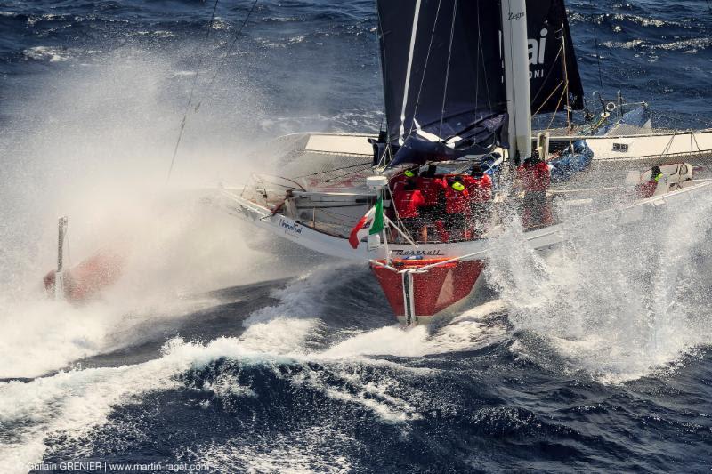 Giovanni Soldini's Multi 70 Maserati (ITA) is hot favourite for Multihull Line Honours in the RORC Caribbean 600 photo copyright Guilain Grenier / www.Martin-Raget.com taken at Royal Ocean Racing Club and featuring the MOD70 class