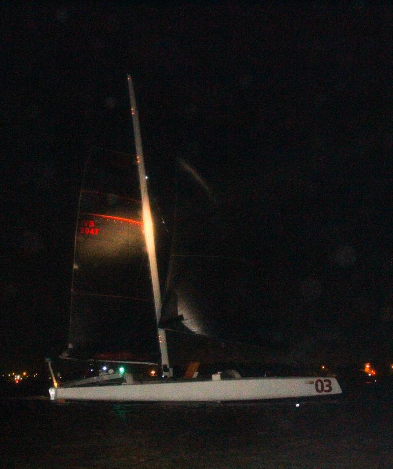 Arriving in Gladstone - 55th Brisbane to Gladstone Multihull Yacht Race 2019 photo copyright Chris Dewar taken at  and featuring the MOD70 class