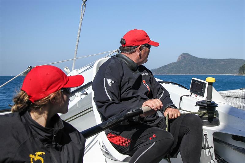 Gavin Brady approaching the finish - Beau Geste - Day 5 - Hamilton Island Race Week, August 23, 2019 photo copyright Richard Gladwell taken at Hamilton Island Yacht Club and featuring the MOD70 class