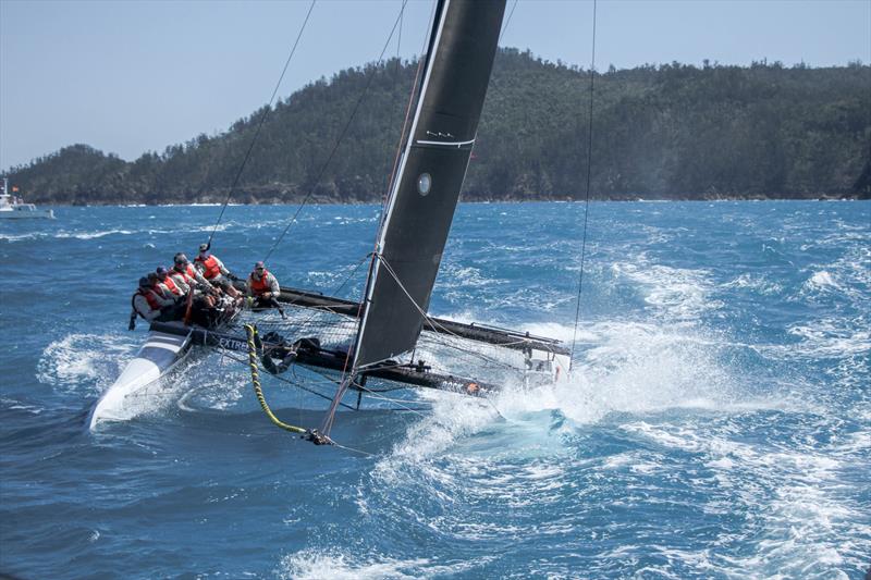 Extreme 40 eats wake - Beau Geste - Day 5 - Hamilton Island Race Week, August 23, 2019 - photo © Richard Gladwell