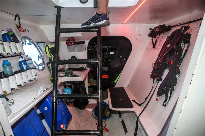 Down below looking aft at the galley area - Beau Geste - Day 5 - Hamilton Island Race Week, August 23, 2019 photo copyright Richard Gladwell taken at Hamilton Island Yacht Club and featuring the MOD70 class