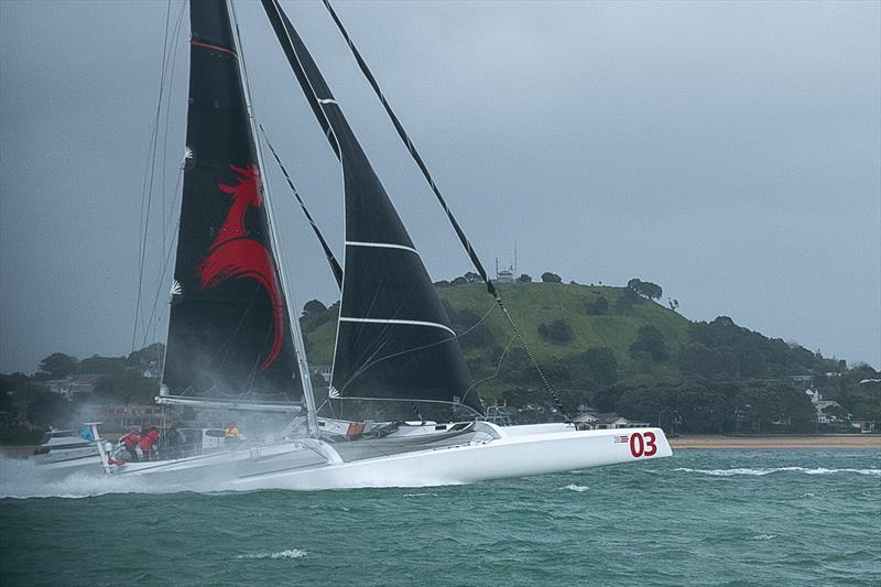 Beau Geste (Pat Kong) (Hong Kong) - PIC Coastal Classic - Start - Waitemata Harbour - October 25, . She took almost 13 minutes off the race record photo copyright Richard Gladwell / Sail-World.com taken at Royal New Zealand Yacht Squadron and featuring the MOD70 class