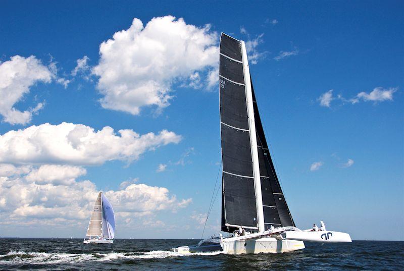 Argo in the 2020 Stamford Vineyard Race photo copyright Rick Bannerot / ontheflyphoto.net taken at Stamford Yacht Club and featuring the MOD70 class