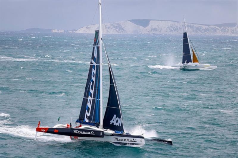 A multihull showdown is expected with three 70ft (21m) multihulls already confirmed for the RORC Transatlantic Race starting on January 8th, 2022 photo copyright Carlo Borlenghi / Rolex / 2021 Rolex Fastnet Race taken at Royal Ocean Racing Club and featuring the MOD70 class