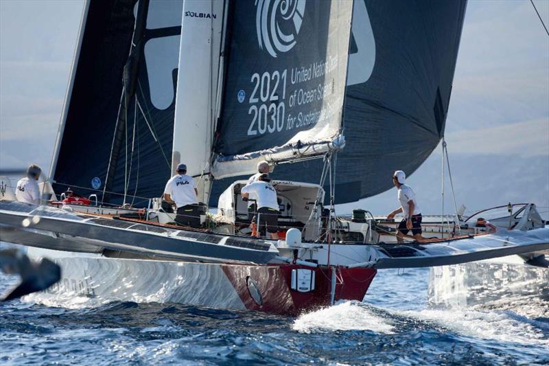 37 knot outright trimaran speed record in the RORC Transatlantic Race for Giovanni Soldini's Multi70 Maserati photo copyright James Mitchell / RORC taken at Royal Ocean Racing Club and featuring the MOD70 class