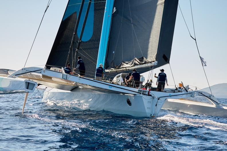 Frank Slootman's MOD70 Snowflake - Crew: Gavin Brady, Mathew Bryant, Christopher Cowan, John Hunter-Hamilton, Stuart Mackinven, David Swete, Brian Thompson - RORC Transatlantic Race photo copyright James Mitchell / RORC taken at Royal Ocean Racing Club and featuring the MOD70 class