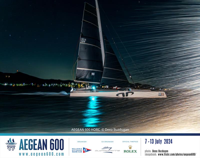 Jason Carroll's ARGO (USA) in the AEGEAN 600 photo copyright Deea Buzdugon taken at Hellenic Offshore Racing Club and featuring the MOD70 class