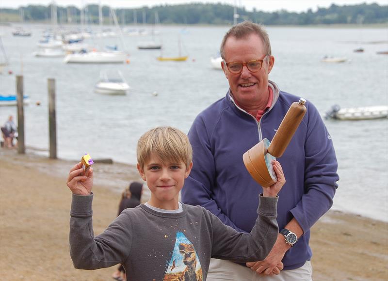 Oliver Stollery wins the Junior Waldringfield Bottle Boat Championship - photo © Roger Stollery