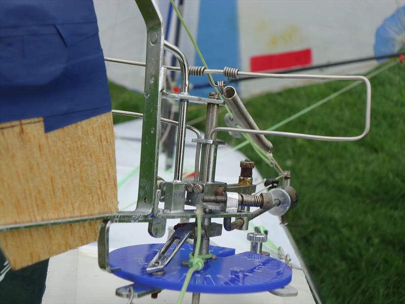 Self-steering gear on a model yacht (Vane 'A' Boat Bradford Cup at Fleetwood) - photo © Tony Wilson