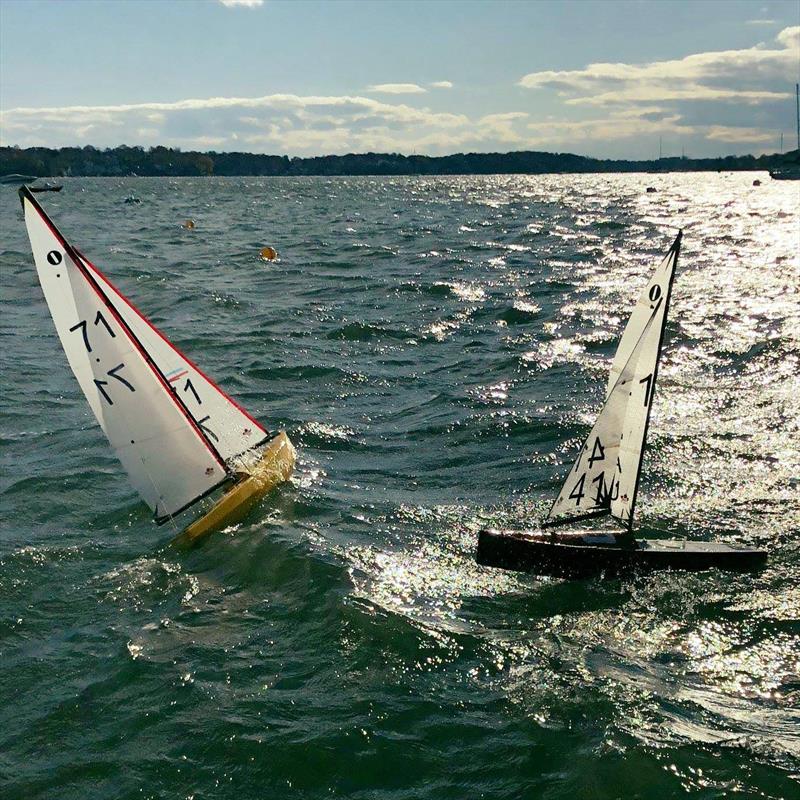 Trading tacks, sans crews - photo © Image courtesy of the Winter Island Model Yacht Club