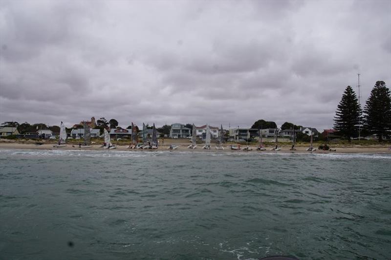 The fleet on shore at Victor Harbor - 49th Mosquito Catamaran Australian Championships at Victor Harbor Yacht Club - photo © Victor Harbor YC