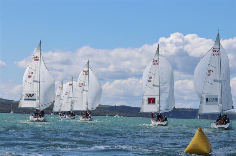 Tight racing - 2019 NZ Women's National Keelboat Championships, April 2019 photo copyright Andrew Delves taken at Royal New Zealand Yacht Squadron and featuring the MRX class