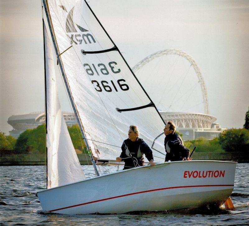 A pair of Welsh Harp's finest, the O'Neill brothers, sailing one of the MRX dinghies that they developed at Wembley photo copyright R O’Neill / B Shorten taken at Wembley Sailing Club and featuring the MRX class