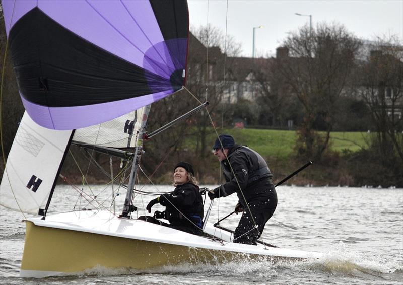 Mark Candelas & Julie Cronshaw (MRX 3622) during the Wembley Sailing Club Wassail Cup 2023 photo copyright Marc Heritier taken at Wembley Sailing Club and featuring the MRX class