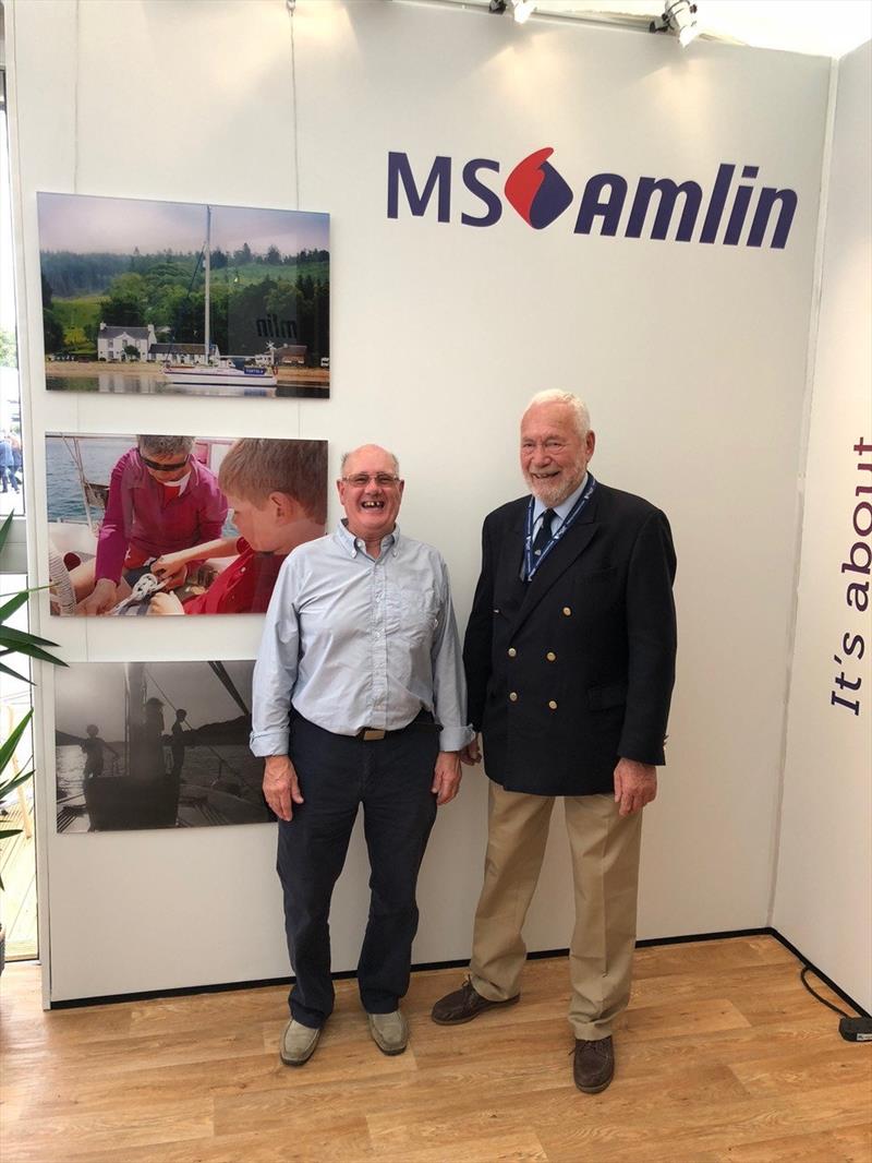 Russ Tabiner, winner of the MS Amlin 'Life on the water' photography competition, with Sir Robin Knox-Johnston photo copyright Chris Jones taken at  and featuring the  class