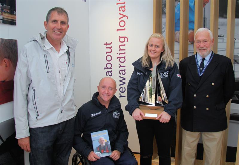 MS Amlin Seamanship Award 2018 (l-r) Brian Thompson, Sean Rose, Donna Baxter & Sir Robin Knox-Johnston - photo © Mark Jardine