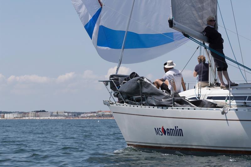 MS Amlin Enigma competing at The International Paint Poole Regatta 2018 photo copyright Ian Roman / www.ianroman.com taken at Parkstone Yacht Club and featuring the  class