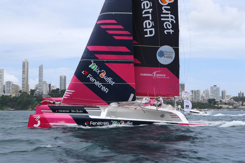 Erwan Le Roux and Vincent Riou aboard The Multi 50 FenetreA Mix Buffet - photo © Jean-Marie LIOT / FenetreA Mix Buffet