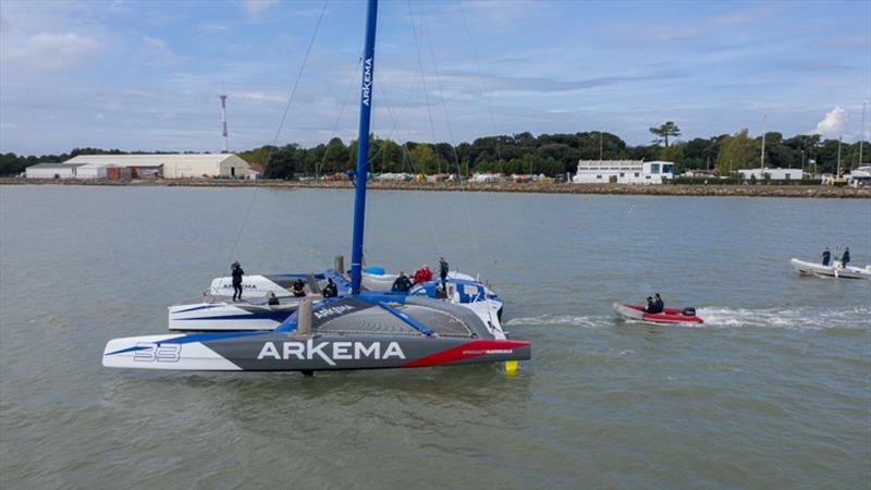 Arkema 4 photo copyright Vincent Olivaud / Arkema Sailing taken at  and featuring the Multi 50 class