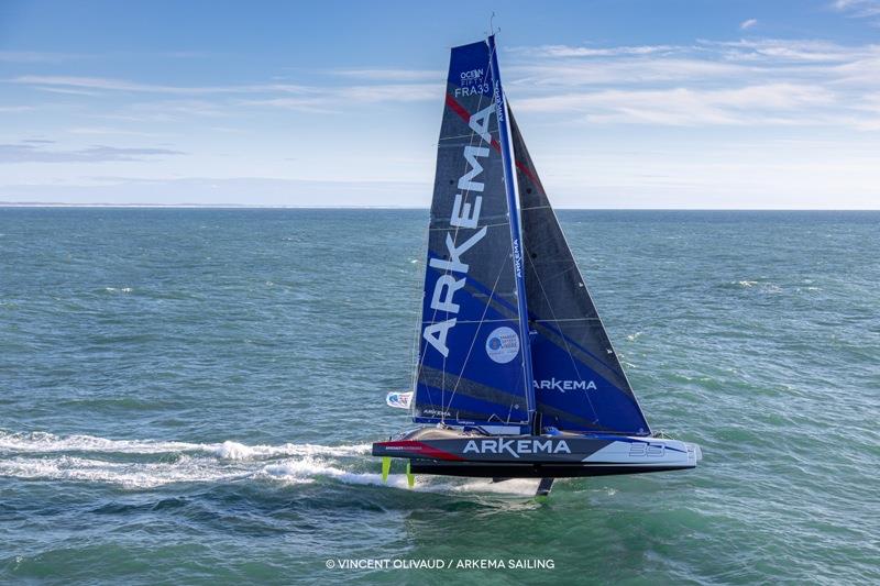 The Ocean Fifty Arkema 4, ready for her first transatlantic race photo copyright Vincent Olivaud / Arkema Sailing taken at  and featuring the Multi 50 class