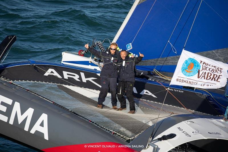 Quentin Vlamynck and Lalou Roucayrol photo copyright Vincent Olivaud / Arkema Sailing taken at  and featuring the Multi 50 class