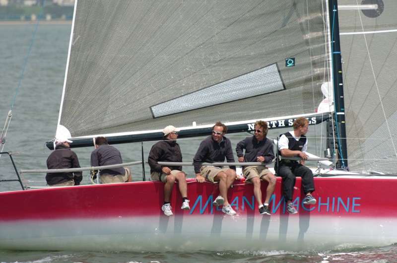 Peter De Ridder's 'Mean Machine' leads the Mumm 30 Europeans after two days racing in Hamble photo copyright Steve Arkley / Sailshots taken at Royal Southern Yacht Club and featuring the  class