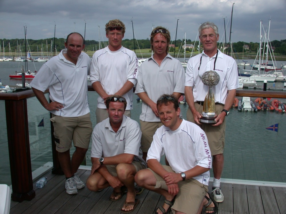 Peter De Ridder's 'Mean Machine' wins the Mumm 30 Europeans (left to right - Ray Davies, Ed Van Lierde, Jonno Swain, Joost de Graaff, Mark Jardine, Peter de Ridder - Roderick Voerman not in picture) photo copyright Cassie Richardson taken at Royal Southern Yacht Club and featuring the  class
