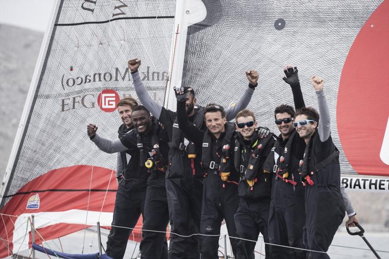 Thierry Douillard's tem win EFG Sailing Arabia – The Tour 2017 Leg 2 photo copyright Lloyd Images taken at Oman Sail and featuring the Farr 30 class