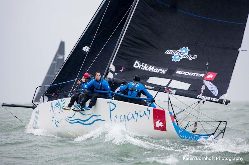 Pegasus Dekmarx on week 2 of the HYS Hamble Winter Series photo copyright Karen Bornhoft / www.karenbornhoft.com taken at Hamble River Sailing Club and featuring the Farr 30 class