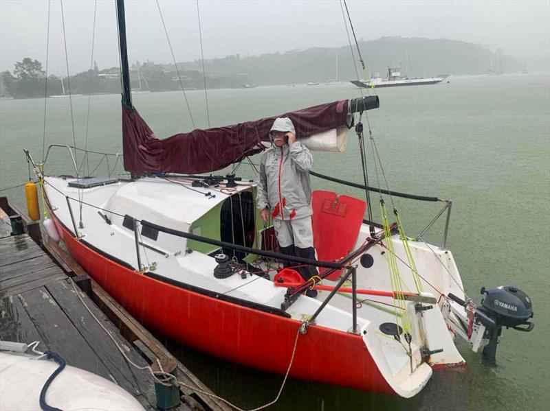 Farr 1/4 Tonner - Straightlace - his first keel boat rediscovered. Jack Lloyd prepares for a delivery back to Whangarei. (The original cabin has been modified.) photo copyright OYC Archives taken at  and featuring the Farr 30 class