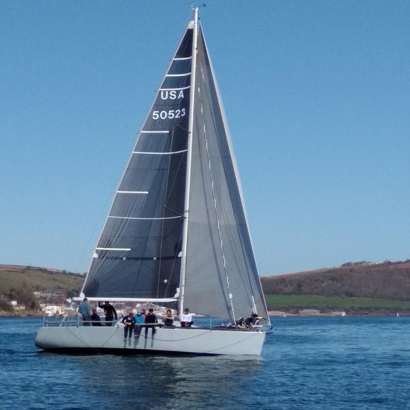 Mumm 36 'Sunburst' on day 1 of the Plym Yacht Club Gin Series photo copyright Andrew Sinclair taken at Saltash Sailing Club and featuring the Mumm 36 class