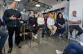 Nick Houchin talks at the Musto HQ in London, together with Musto Brand Ambassadors