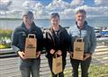 Musto Skiffs at the Largs One Design Regatta 2026 (l-r) Rob Richardson, Euan Hurter, and Jamie Hilton &copy; MSCA