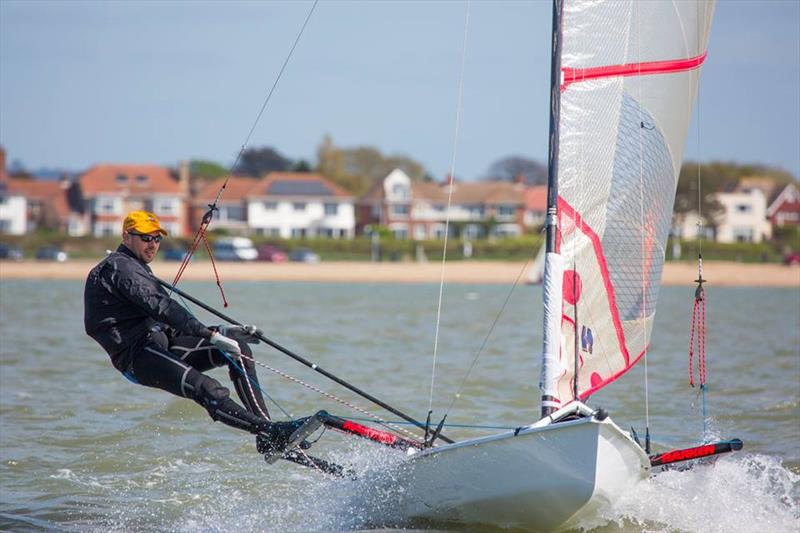 Musto Skiffs at Stokes Bay photo copyright Tim Olin / www.olinphoto.co.uk taken at Stokes Bay Sailing Club and featuring the Musto Skiff class