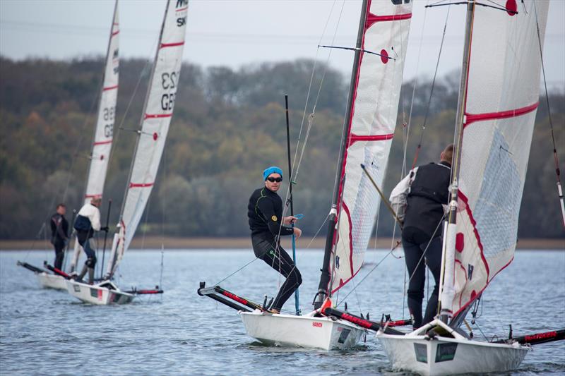 Musto Skiffs at the Ovington Inlands photo copyright Tim Olin / www.olinphoto.co.uk taken at Grafham Water Sailing Club and featuring the Musto Skiff class