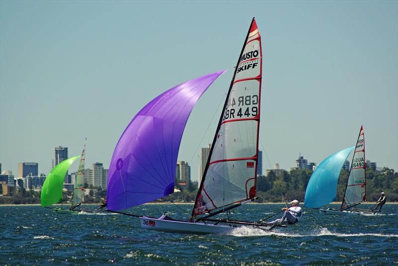 Ian Renilson in passing mode at the ACO Musto Performance Skiff Worlds - photo © Rick Steuart / Perth Sailing Photography