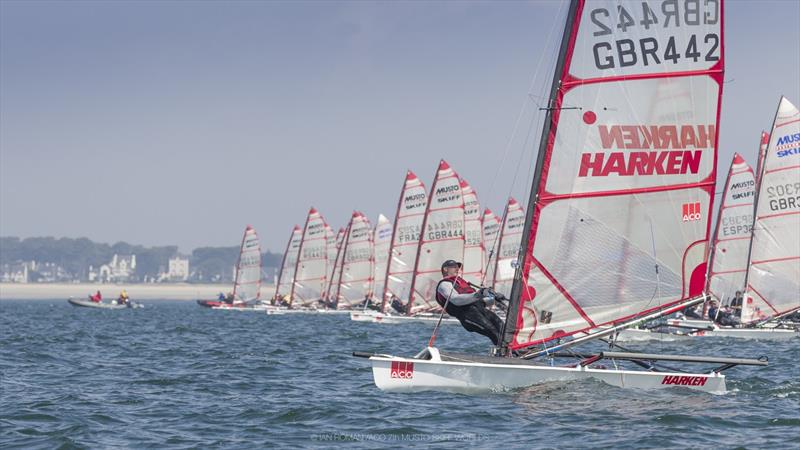 Musto Skiff worlds in Carnac day 1 photo copyright Ian Roman / www.ianroman.com taken at Yacht Club de Carnac and featuring the Musto Skiff class